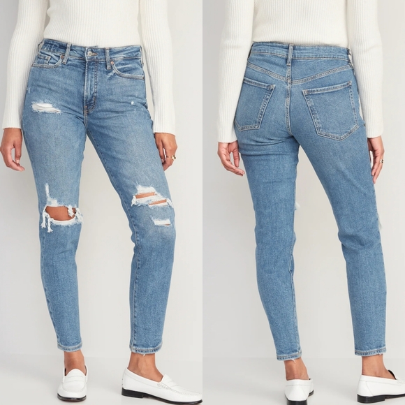 Old Navy Denim - Old Navy High Rise O.G. Ripped Straight Jeans